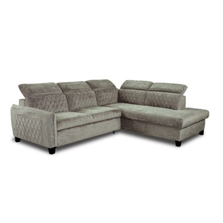 Coltar Extensibil Cu Otoman Dreapta Tiago, 5 Locuri, Tetiere Reglabile, Maro, 255 Cm-01