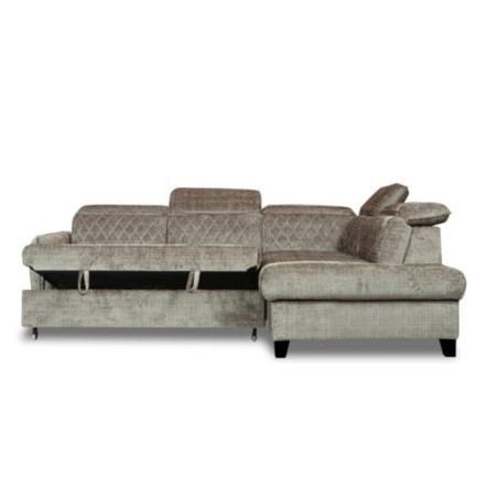Coltar Extensibil Cu Otoman Dreapta Tiago, 5 Locuri, Tetiere Reglabile, Maro, 255 Cm-01