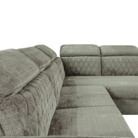 Coltar Extensibil Cu Otoman Dreapta Tiago, 5 Locuri, Tetiere Reglabile, Maro, 255 Cm-01