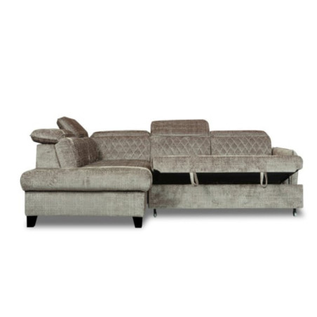 Coltar Extensibil Cu Otoman Stanga Tiago, 5 Locuri, Tetiere Reglabile, Maro, 255 Cm-01