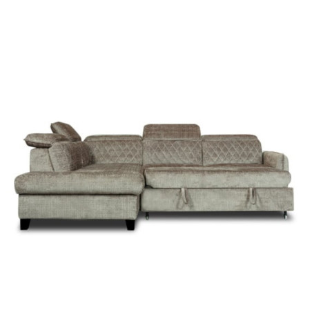 Coltar Extensibil Cu Otoman Stanga Tiago, 5 Locuri, Tetiere Reglabile, Maro, 255 Cm-01