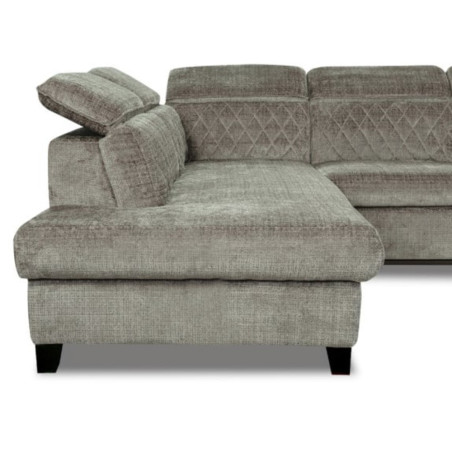 Coltar Extensibil Cu Otoman Stanga Tiago, 5 Locuri, Tetiere Reglabile, Maro, 255 Cm-01