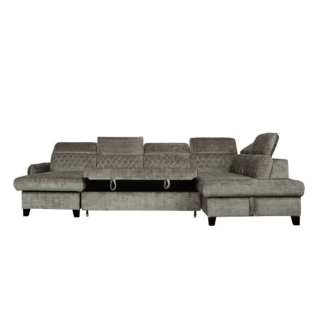 Coltar U Extensibil Tiago, Dreapta, Lada Depozitare, 6 Locuri, Tetiere Reglabile, Colonial  Si Maro, 330 Cm-01