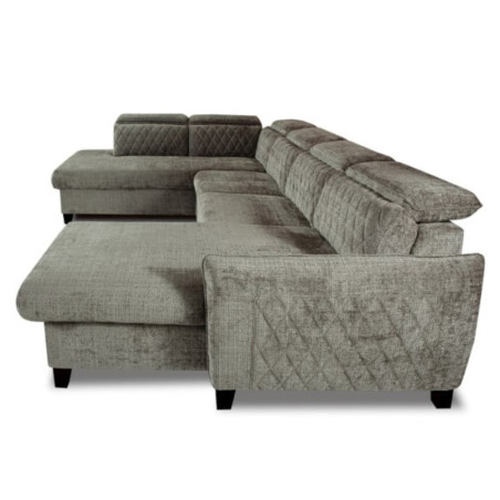 Coltar U Extensibil Tiago, Stanga, Lada Depozitare 6 Locuri, Tetiere Reglabile, Colonial, Maro, 330 Cm-01