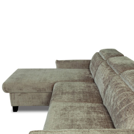 Coltar Extensibil Cu Insula Stanga Cu Lada Tiago, 5 Locuri, Tetiere Reglabile, Maro, 243 Cm-01