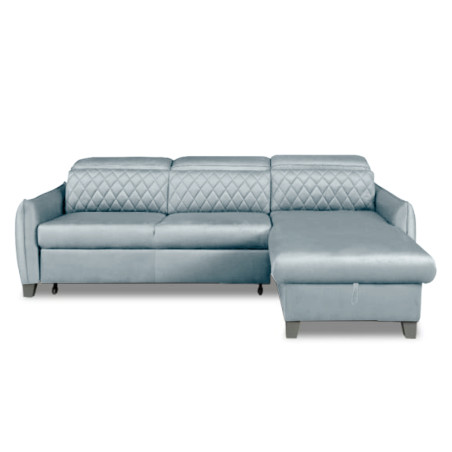 Coltar Extensibil Cu Insula Dreapta Cu Lada Tiago, 5 Locuri, Tetiere Reglabile, Gri, 243 Cm-01