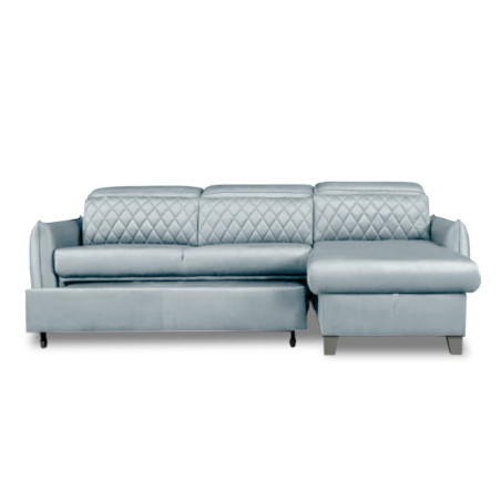 Coltar Extensibil Cu Insula Dreapta Cu Lada Tiago, 5 Locuri, Tetiere Reglabile, Gri, 243 Cm-01