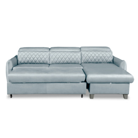 Coltar Extensibil Cu Insula Dreapta Cu Lada Tiago, 5 Locuri, Tetiere Reglabile, Gri, 243 Cm-01