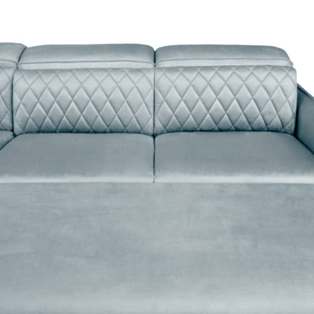 Coltar Extensibil Cu Insula Dreapta Cu Lada Tiago, 5 Locuri, Tetiere Reglabile, Albastru, Gri, 243 Cm-01
