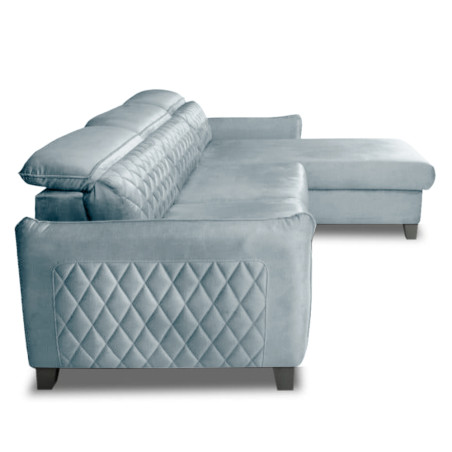 Coltar Extensibil Cu Insula Dreapta Cu Lada Tiago, 5 Locuri, Tetiere Reglabile, Gri, 243 Cm-01