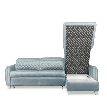 Coltar Extensibil Cu Insula Dreapta Cu Lada Tiago, 5 Locuri, Tetiere Reglabile, Gri, 243 Cm-01