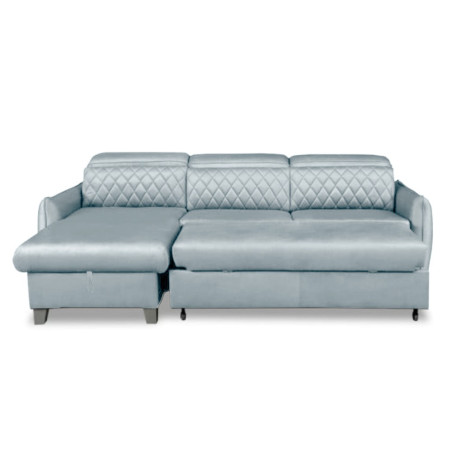 Coltar Extensibil Cu Insula Stanga Cu Lada Tiago, 5 Locuri, Tetiere Reglabile, Gri, 243 Cm-01