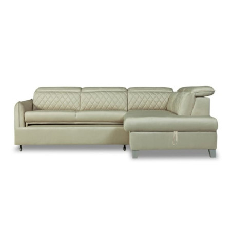 Coltar Extensibil Cu Otoman Dreapta Cu Lada Tiago, 5 Locuri, Tetiere Reglabile, Crem, 255 Cm-01