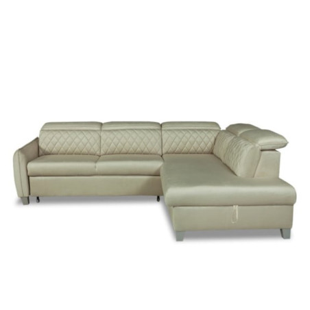 Coltar Extensibil Cu Otoman Dreapta Cu Lada Tiago, 5 Locuri, Tetiere Reglabile, Crem, 255 Cm-01