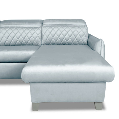 Coltar U Extensibil Tiago, Stanga, 6 Locuri, Tetiere Reglabile, Gri, 330 Cm-01