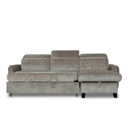 Coltar Extensibil Cu Insula Dreapta Cu Lada Tiago, 5 Locuri, Tetiere Reglabile, Maro, 243 Cm-01