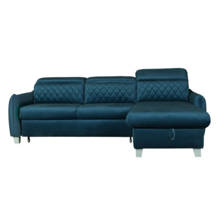 Coltar Extensibil Cu Insula Dreapta Cu Lada Tiago, 5 Locuri, Tetiere Reglabile, Albastru, 243 Cm-01