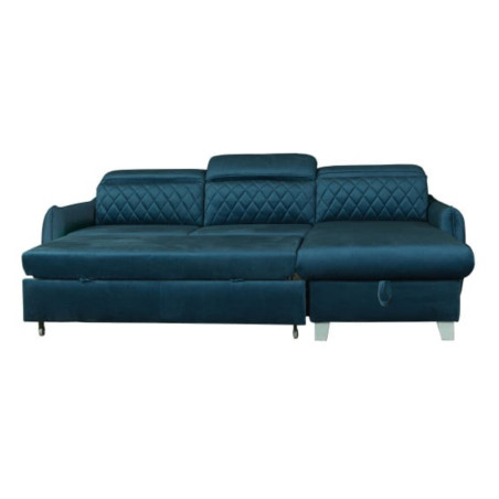 Coltar Extensibil Cu Insula Dreapta Cu Lada Tiago, 5 Locuri, Tetiere Reglabile, Albastru, 243 Cm-01