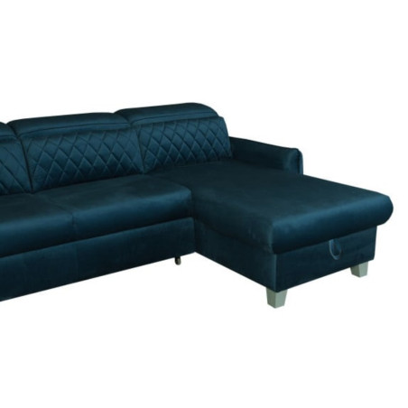 Coltar Extensibil Cu Insula Dreapta Cu Lada Tiago, 5 Locuri, Tetiere Reglabile, Albastru, 243 Cm-01