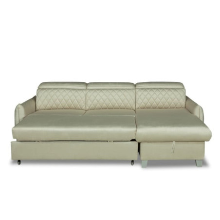Coltar Extensibil Cu Insula Dreapta Cu Lada Tiago, 5 Locuri, Tetiere Reglabile, Crem, 243 Cm-01