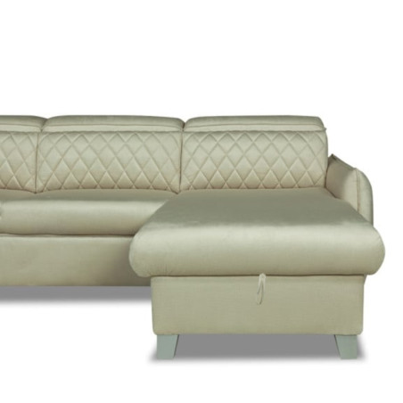 Coltar Extensibil Cu Insula Dreapta Cu Lada Tiago, 5 Locuri, Tetiere Reglabile, Crem, 243 Cm-01