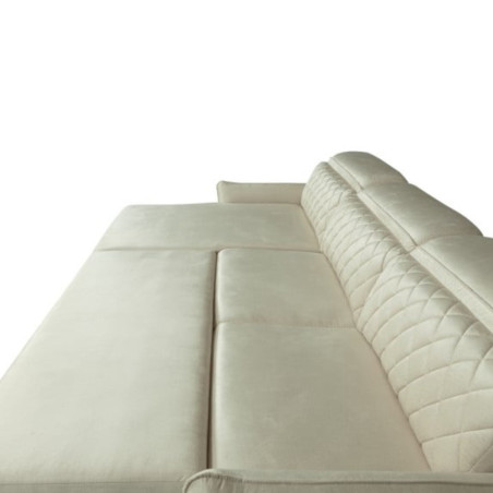 Coltar Extensibil Cu Insula Stanga Cu Lada Tiago, 5 Locuri, Tetiere Reglabile, Crem, 243 Cm-01