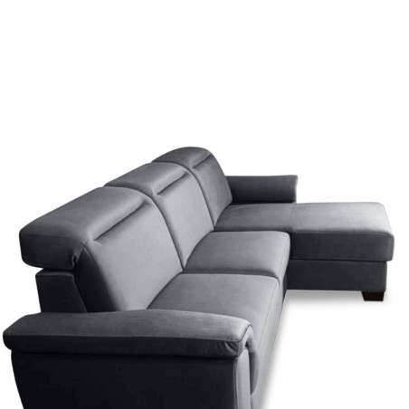 Coltar Extensibil Cu Insula Dreapta Dax, 5 Locuri, Lada De Depozitare, Gri, 300 Cm-01