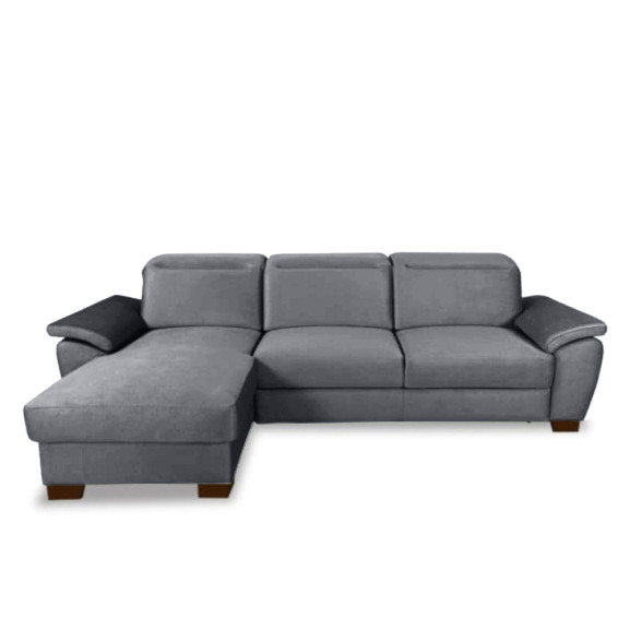 Coltar Extensibil Cu Insula Stanga Dax, 5 Locuri, Cu Lada De Depozitare, Gri, 300 Cm