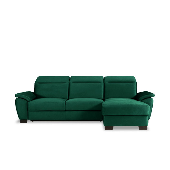 Coltar Extensibil Cu Insula Dreapta Dax, 5 Locuri, Lada De Depozitare, Verde, 300 Cm
