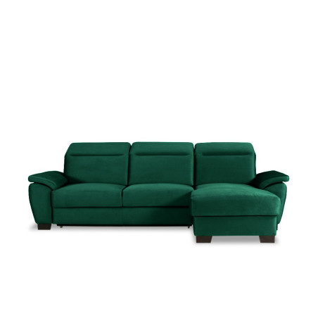 Coltar Extensibil Cu Insula Dreapta Dax, 5 Locuri, Lada De Depozitare, Verde, 300 Cm-01