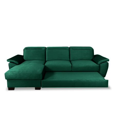 Coltar Extensibil Cu Insula Stanga Dax, 5 Locuri, Cu Lada De Depozitare, Verde, 300 Cm-01