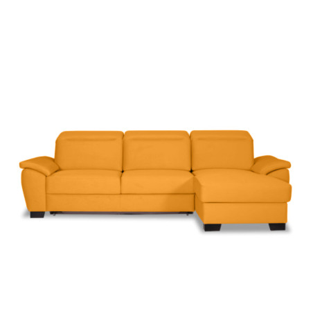 Coltar Extensibil Cu Insula Dreapta Dax, 5 Locuri, Lada De Depozitare, Galben, 300 Cm-01