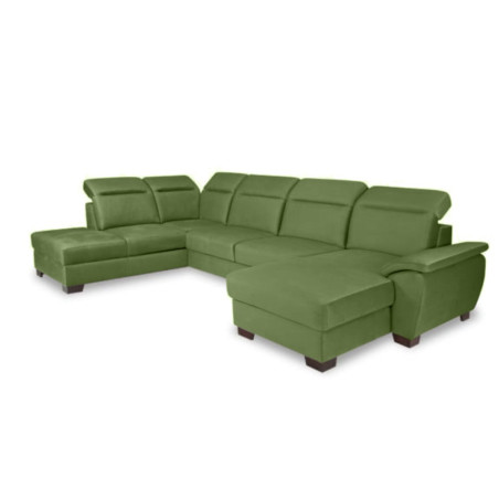 Coltar U Extensibil Cu Lada Dax, Stanga, Tetiere Reglabile, Verde, 375 Cm-01