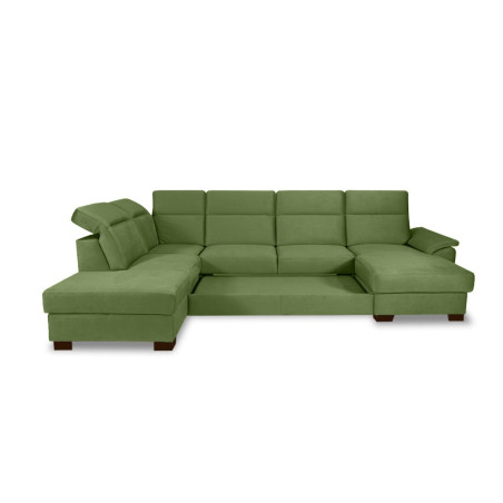 Coltar U Extensibil Cu Lada Dax, Stanga, Tetiere Reglabile, Verde, 375 Cm-01