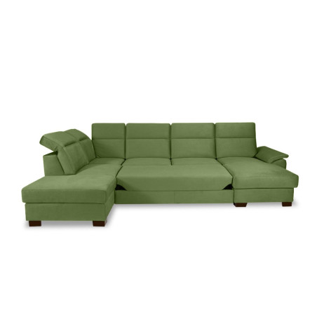 Coltar U Extensibil Cu Lada Dax, Stanga, Tetiere Reglabile, Verde, 375 Cm-01