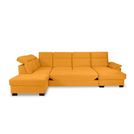 Coltar U Extensibil Cu Lada Dax, Stanga, Tetiere Reglabile, Galben, 375 Cm-01