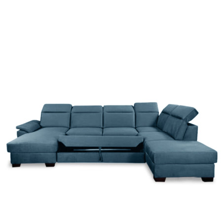 Coltar U Extensibil Cu Lada Dax, Dreapta, Albastru  Petrol, 375 Cm-01