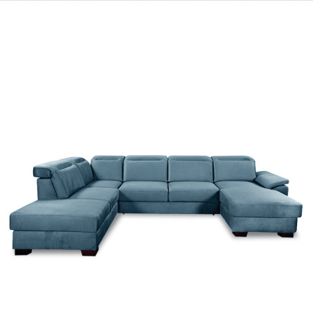 Coltar U Extensibil Cu Lada Dax, Stanga, Tetiere Reglabile, Albastru Petrol, 375 Cm-01
