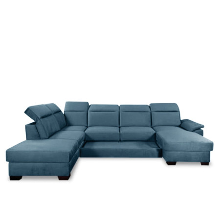 Coltar U Extensibil Cu Lada Dax, Stanga, Tetiere Reglabile, Albastru Petrol, 375 Cm-01