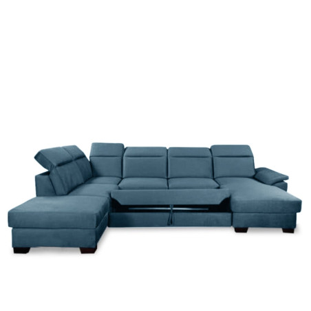 Coltar U Extensibil Cu Lada Dax, Stanga, Tetiere Reglabile, Albastru Petrol, 375 Cm-01