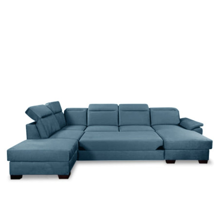 Coltar U Extensibil Cu Lada Dax, Stanga, Tetiere Reglabile, Albastru Petrol, 375 Cm-01