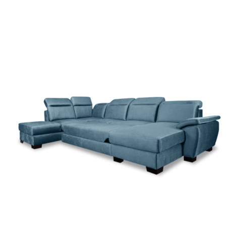 Coltar U Extensibil Cu Lada Dax, Stanga, Tetiere Reglabile, Albastru Petrol, 375 Cm-01