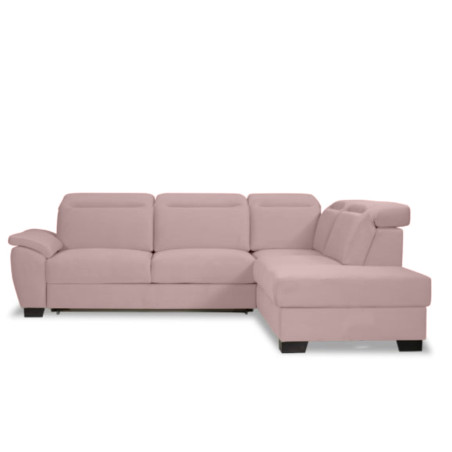 Coltar Extensibil Cu Otoman Dreapta Dax, 5 Locuri, Lada Depozitare, Roz, 296 Cm-01