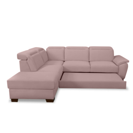 Coltar Extensibil Cu Otoman Stanga Dax, 5 Locuri, Lada Depozitare, Roz, 296 Cm-01