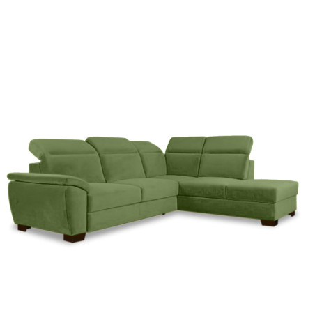 Coltar Extensibil Cu Otoman Dreapta Dax, 5 Locuri, Lada Depozitare, Verde, 296 Cm-01