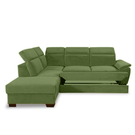 Coltar Extensibil Cu Otoman Stanga Dax, 5 Locuri, Lada Depozitare, Verde, 296 Cm-01