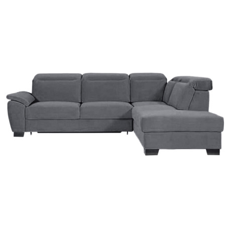 Coltar Extensibil Cu Otoman Dreapta Dax, 5 Locuri, Lada Depozitare, Gri, 296 Cm-01