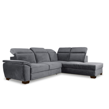 Coltar Extensibil Cu Otoman Dreapta Dax, 5 Locuri, Lada Depozitare, Gri, 296 Cm-01