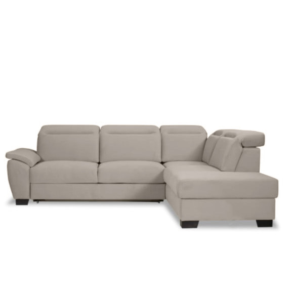 Coltar Extensibil Cu Otoman Dreapta Dax, 5 Locuri, Lada Depozitare, Bej, 296 Cm