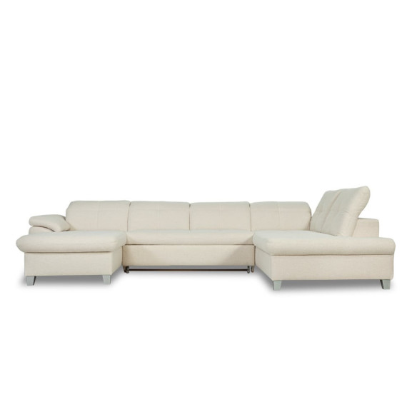 Coltar U Extensibil Sevilia Lux 6 Locuri, Tetiere Reglabile, 355 Cm